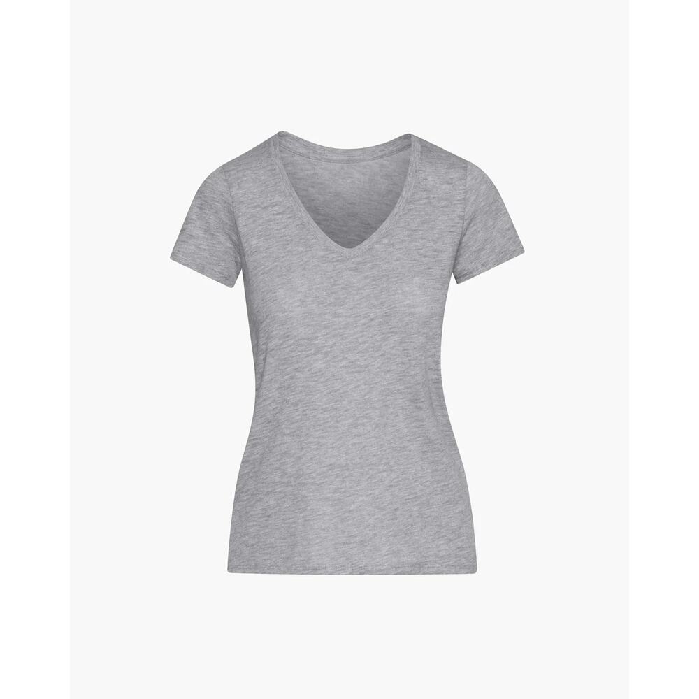 NWOT ATM WOMENS SHORT SLEEVE SLUB JERSEY SCHOOLBOY V-NECK TEE